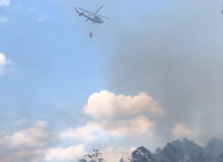 Socorristas y militares logran controlar el incendio en el sector de Triquilapa