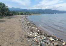 Omoa invierte 60 mil lempiras a diario para la limpieza de playas por la basura que llega desde Guatemala