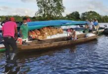 Llegó el primer cargamento de ayuda humanitaria a municipios inundados de La Mosquitia