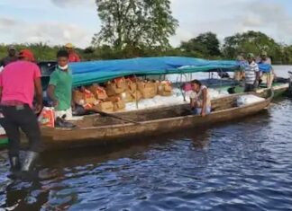 Llegó el primer cargamento de ayuda humanitaria a municipios inundados de La Mosquitia