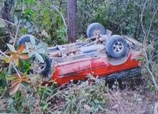 Fuerte accidente vial deja dos personas muertas y tres heridos en Lempira