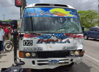 Motociclista muere arrollado por bus en San Pedro Sula