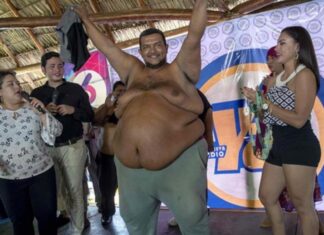 Hombre con barriga de 144 centímetros gana un concurso de gordos en Nicaragua