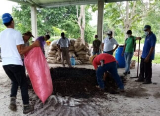 Pobladores afines a Libre extraen fertilizantes de la alcaldía de San Francisco en Lempira, como medida de presión