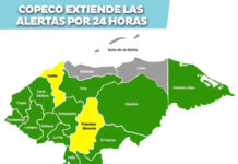 Copeco extiende las alertas por 24 horas ante los pronósticos de lluvias en el país