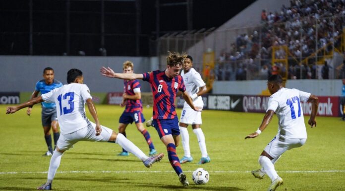 La Sub-20 de Honduras cayó 3-0 ante EE. UU. y se quedó a las puertas de los juegos Olímpicos de 2024