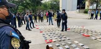 Decomisan 212 kilos de cocaína escondidos en una zona montañosa de Honduras