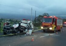 Tres personas muertas y un herido en accidente entre ambulancia y rastra en la CA-5