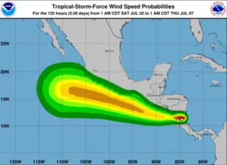 Tormenta tropical Bonnie se aleja del Caribe y alcanza áreas urbanas del Pacífico de Nicaragua