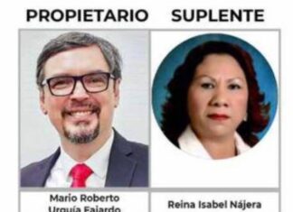 Mario Roberto Urquía y Reina Isabel Nájera, representarán al Colegio de Abogados ante la Junta Nominadora