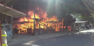 Incendio consume varias viviendas en San Pedro Sula