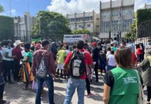 Garífunas protestan exigiendo respuesta por la desaparición de líderes del Triunfo de la Cruz