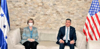 El presidente de la CSJ y la embajadora Dogu conversaron sobre la elección de los magistrados y la instalación de la CICIH