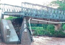 Incomunicados unos diez municipios entre Santa Bárbara y Lempira por caída del puente «bailey»