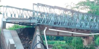 Incomunicados unos diez municipios entre Santa Bárbara y Lempira por caída del puente «bailey»