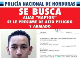La Policía Nacional capturó al “Raptor” por quien ofrecían una recompensa de 100 mil Lempiras