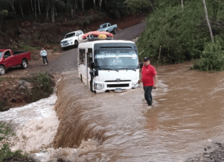 Lluvias mantienen incomunicados al menos nueve municipios del occidente del país