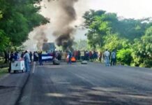 Pobladores de San Lorenzo realizan tomas en la carretera panamericana al sur del país
