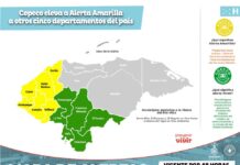 En alerta amarilla seis departamentos de Honduras por humedad y pronóstico de más lluvias