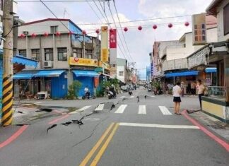 Un terremoto de magnitud 6,8 sacude el sureste de Taiwán
