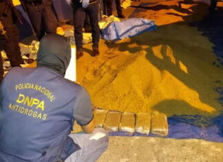 Capturan a dos personas en posesión de dos armas de fuego y cinco paquetes de droga en Cortés
