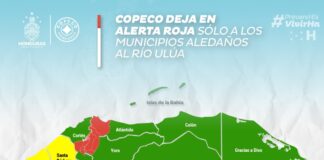 Copeco mantiene la alerta roja para los municipios aledaños al río Ulúa