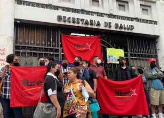 Colectivos de Libre protestan, esta vez en apoyo al ministro de Salud