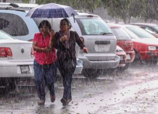 Pronostican lluvias de moderadas a fuertes en el territorio nacional