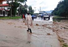 Evacúan a varias familias ante el desbordamiento del río Marchala en Ocotepeque