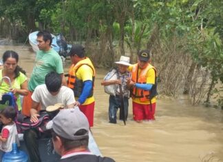 Unas 80 familias deben ser evacuadas de emergencia debido a inundaciones ocasionadas por el río Motagua en Omoa