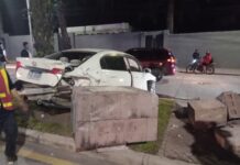 Borrachos haciendo “piques” destruyen estatua en el bulevar Los Próceres