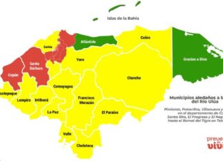 Persiste Alerta Roja en dos departamentos del Occidente y en municipios aledaños al río Ulúa