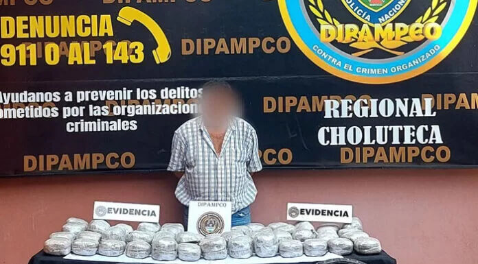 Capturan a un hombre con 100 paquetes de marihuana en la zona sur del país