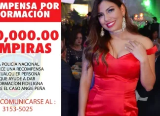 Aumentan a 200 mil lempiras la recompensa por brindar información sobre Angie Peña