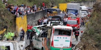 Al menos 20 muertos deja un accidente de tránsito en el suroeste de Colombia