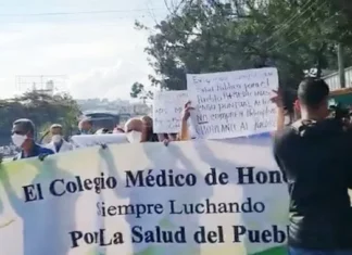 El CMH se une a las protestas en el Hospital Escuela