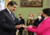 Nicolás Maduro recibe las cartas credenciales de la embajadora de Honduras