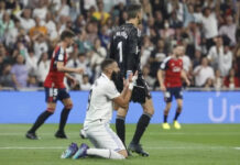 El Real Madrid empata 1-1 contra el Osasuna y pierde el liderato de la Liga Española