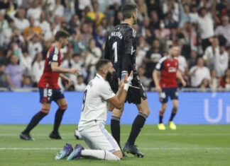El Real Madrid empata 1-1 contra el Osasuna y pierde el liderato de la Liga Española