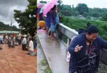 De rodillas, hondureños claman a Dios que los proteja ante llegada de la tormenta tropical Julia