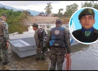 Encuentran el cuerpo de militar que fue arrastrado por el río Danto en La Ceiba
