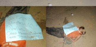 Asesinan a un hombre en Santa Bárbara y le dejan rótulo acusándolo de ladrón