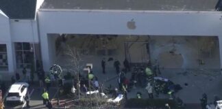 Carro se estampa contra tienda de Apple en EE. UU. y deja un muerto y 16 heridos