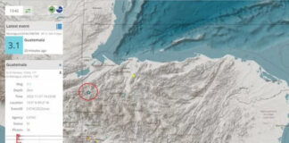 Reportan un sismo de magnitud 3.1 en Copán