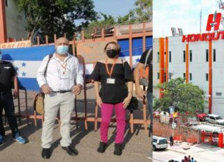 Empleados de Hondutel vuelven a protestar ante falta de pago