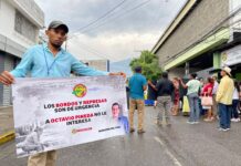 Patronatos del Valle de Sula realizan plantón exigiendo la reparación de los bordos