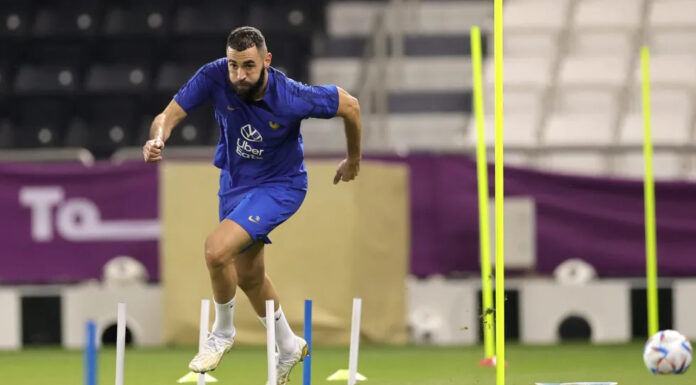 Benzema abandona el entrenamiento lesionado y es duda para el Mundial