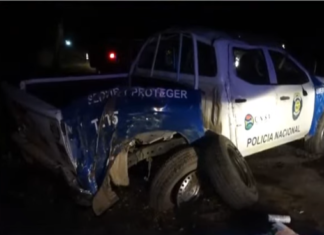 Accidente vial en Olancho deja al menos cinco agentes policiales heridos