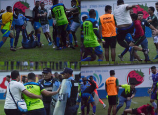 El Olancho FC podría recibir fuertes castigos tras el zafarrancho al finalizar el juego ante Marathón