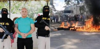 A punta de disparos, grupo de pobladores de San Marcos, Santa Bárbara, exigen la liberación del alcalde Pedro Aguilar